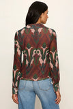 Sanctuary Clothing Fitted Mesh Button Down Top Style CT4223PE4 DCNT Deco Nite; 