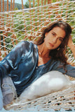 Scandal Italy Keva Top In Denim Blue; 