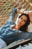 Scandal Italy Keva Top In Denim Blue; 