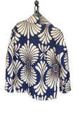 Scandal Italy Clothing Woodstock Jacket Style Woodstock-24 in Royal Blue;Printed Quilted Jacket;Light Weight Quilted Fall Jacket; 