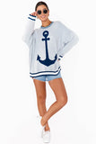 Show Me Your Mumu Adventure Sweater Style MM4-5777 AG05 in Anchor Graphic Knit; 