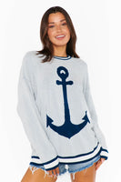 Show Me Your Mumu Adventure Sweater Style MM4-5777 AG05 in Anchor Graphic Knit; 