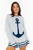 Show Me Your Mumu Adventure Sweater Style MM4-5777 AG05 in Anchor Graphic Knit; 