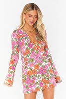 Show Me Your Mumu Charlie Collar Dress Style MF3-5458 CF13 in Carnany Floral Knit; 