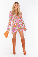 Show Me Your Mumu Charlie Collar Dress Style MF3-5458 CF13 in Carnany Floral Knit; 