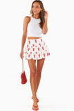 Show Me Your Mumu Clothing Ellie Skort Style MM5-6171 LE56 in Lobster Embroidery; Lobster Embroidered Mini Skirt; 