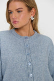 Show Me Your Mumu Clothing Foster Cardigan Style MF6-6523 in Blue Knit.