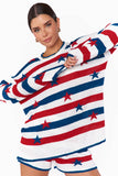 Show Me Your Mumu Go To Sweater Style MM4-4938 SS69 in Star Spangled Stripe Knit; 