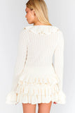 Show Me Your Mumu Marley Skort Style MF5-6094 CP09 in Cream Pointelle Knit;Cream Ruffle Tiered Skort;Pointelle KNit Tiered Skort; 
