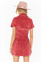 Show Me Your Mumu Outlaw Dress Style MDF2-587 RC20 in Rose Corduroy;Show me Your Mumu Corduroy Mini dress;fall mini dress;Show me Your Mumu dress; 