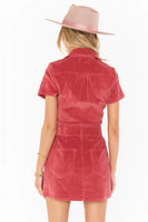 Show Me Your Mumu Outlaw Dress Style MDF2-587 RC20 in Rose Corduroy;Show me Your Mumu Corduroy Mini dress;fall mini dress;Show me Your Mumu dress; 