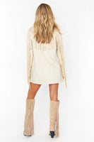 Show Me Your Mumu Sierra Fringe Jacket Style MF3-5465 CF14 in Cream Faux Suede;Faux Suede Jacket;Fringe Jacket; 