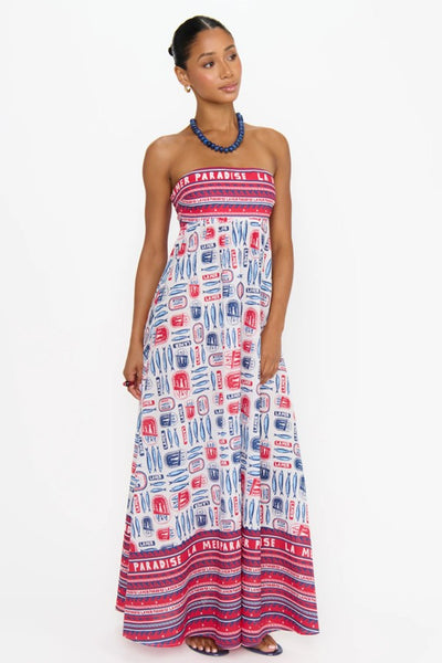 floral pink maxi dress for women Petal and Pup Women's Lillee Tiered Maxi Dress
