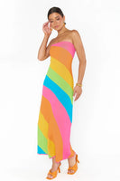 Show me Your Mumu Island Nights Tube Dress Style MS4-5516 SR11 in Salty Rainbow;Sexy Tube Dress; 