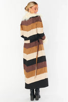 Show me Your Mumu Penny Lane Long Coat Style MDF3-657 FS13 in Faux Suede Chevron with Faux Fur; 