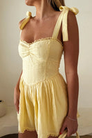 Show me Your Mumu Regal Romper Style MM5-5534 LM03 in Lemonade;Yellow Summer Romper; 