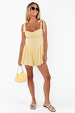 Show me Your Mumu Regal Romper Style MM5-5534 LM03 in Lemonade;Yellow Summer Romper; 