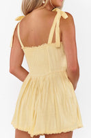 Show me Your Mumu Regal Romper Style MM5-5534 LM03 in Lemonade;Yellow Summer Romper; 