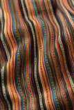 Show Me Your Mumu Drifter Dress Style MM6-6588 RB58 in Sundown Stripe. Macro close-up of the colorful textured striped knit fabric used on the Drifter Mini Dress