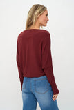 Six Fifty Clothing Anywhere Top Style SF0396 in Burgundy;Off the should top;one shoulder top; 