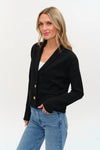 Six Fifty Clothing Lynn Blazer Style SF1473 in Black; Black Knit Fall Blazer; 