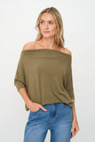Six Fifty Clothing Short Sleeve Anywhere Top Style SF3037 in Olive and in Truffle; 
