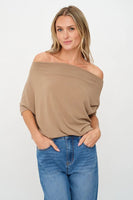 Six Fifty Clothing Short Sleeve Anywhere Top Style SF3037 in Olive and in Truffle; 