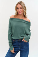 Six Fifty Clothing Anywhere Top Style SF0396 in Evergreen