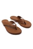 Solei Sea Bowie Thong Sandal in Brun. Pretty Toes.  Women's Brown Vegan Leather Thong Flip Flop Sandal with arch support