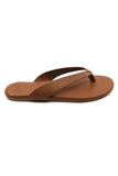 Solei Sea Bowie Thong Sandal in Brun. Pretty Toes.  Women's Brown Vegan Leather Thong Flip Flop Sandal with arch support