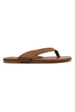 Solei Sea Bowie Thong Sandal in Brun. Pretty Toes.  Women's Brown Vegan Leather Thong Flip Flop Sandal with arch support