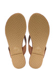 Solei Sea Bowie Thong Sandal in Brun. Pretty Toes.  Women's Brown Vegan Leather Thong Flip Flop Sandal with arch support