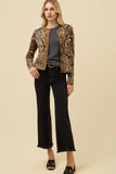 Spartina 449 Clothing Francesca Jacquard Cardigan Guerard Estate Sand Bordered; Jacquard Tapestry Button Front Cardigan