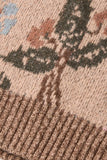 Spartina 449 Clothing Noella Jacquard Vest style A100358-908 in Japonica Floral Cream;