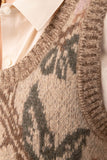 Spartina 449 Clothing Noella Jacquard Vest style A100358-908 in Japonica Floral Cream;