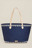 Spartina 449 Fiesta Tote Style B100147618 in Flagler Resort Set Sail. a cotton and jute blend women's tote bag Decorated with embroidered sailboats and palm trees.