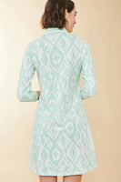 Spartina 449 Hadley Zip Dress Clara Ikat Sea Foam; 