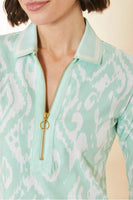 Spartina 449 Hadley Zip Dress Clara Ikat Sea Foam; 