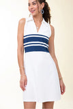 Spartina 449 Serena Half-Zip Dress Palm Paradise;Spartina 449 Haven Jersey Dress Pearl White Navy Stripe; 