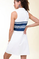 Spartina 449 Serena Half-Zip Dress Palm Paradise;Spartina 449 Haven Jersey Dress Pearl White Navy Stripe; 