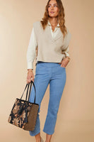 Spartina 449 Maren Denim Kick Flare Pant Palmetto Wash; 