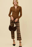 Spartina 449 Maren Kick Flare Pant Guerard Estate Plaid; Plaid Crop Plaid Pant; 