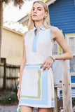 Spartina 449 hawnee Sleeveless Polo Floral White; 