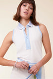 Spartina 449 hawnee Sleeveless Polo Floral White; 