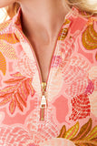 Serena Half-Zip Dress Callawassie Flowers Pink
