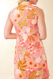 Serena Half-Zip Dress Callawassie Flowers Pink