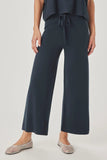 Splendid Clothing Christa Crop Sweater Pant Style RS6A130SE MDI in Mood Indigo. Elevated leisure style Spring Summer sweater pant. Luxe leisure style.