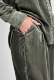 Splendid Clothing Irene Velvet Pant Style RF3C770 in OLive;Velvet Wide Leg Jogger Pant;Splendid Wide Leg Velvet Pant; 