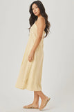 Splendid Clothing Meadow Midi Dress Style RS5D152SE HYK in Honeysuckle. Cotton Pale Yellow A-line Spaghetti strap spring summer midi dress