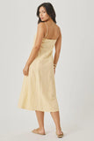 Splendid Clothing Meadow Midi Dress Style RS5D152SE HYK in Honeysuckle. Cotton Pale Yellow A-line Spaghetti strap spring summer midi dress